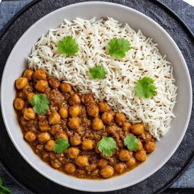 Indie Rasoi Chole Masala with Jeera Rice